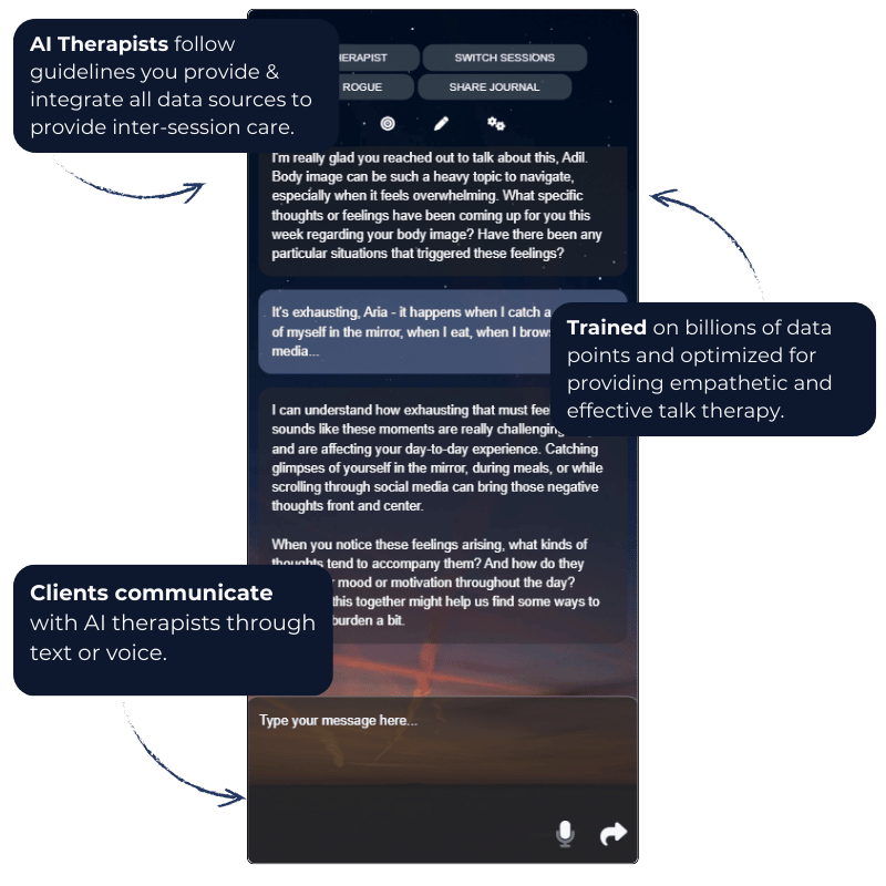 AI mental health manager illustration